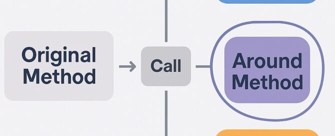 Magento plugin integration with code snippets and system gears illustration