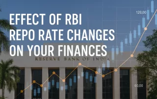 RBI building with financial chart overlay